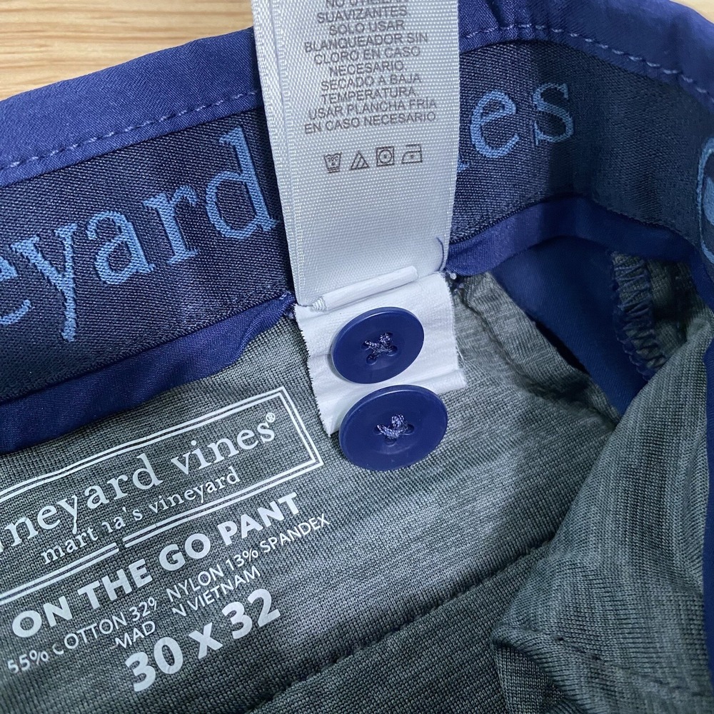 Vineyard Vines Pants Men's 30x32 Chino Blue On the Go 5 Pocket Pants Stretch - Picture 11 of 12